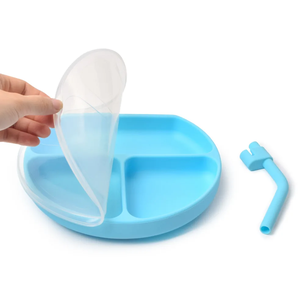 Custom Top Seller Baby Supplies Silicone Tableware Baby Feeding Set Newborn Set Gift Baby Dish Plates Set