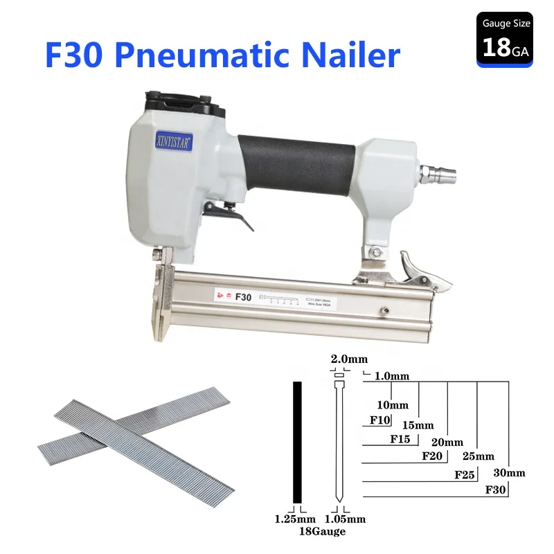 XINYI F30 pneumatic air brad nailer nail gun for upholstery frame sofa furniture