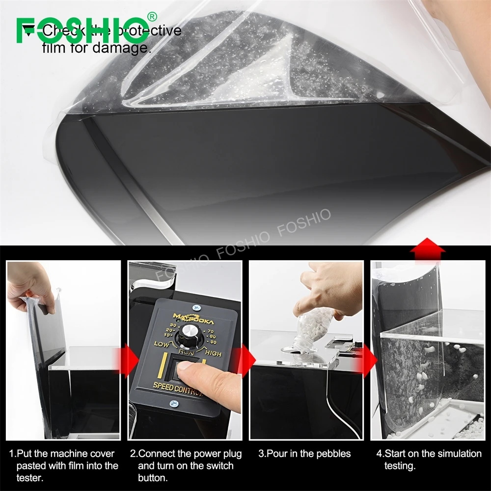 Foshio Speed Regulation Car Protective Film Impact Tester Machine(With Pebbles