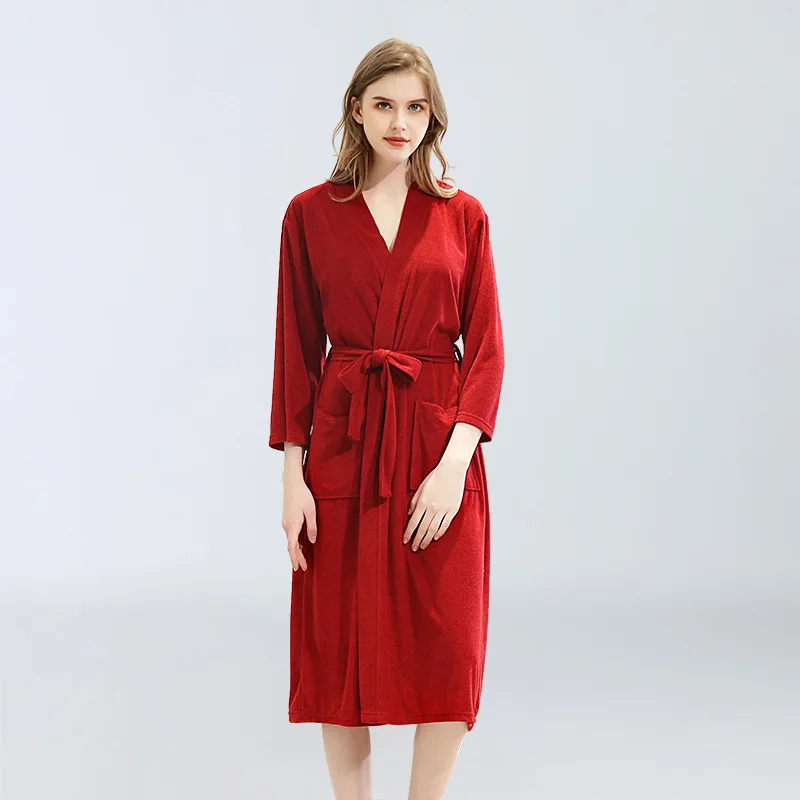 Summer Woman Towels Japanese Style Absorbent Bathrobe Thin Section Robe Sauna Steaming Pajamas