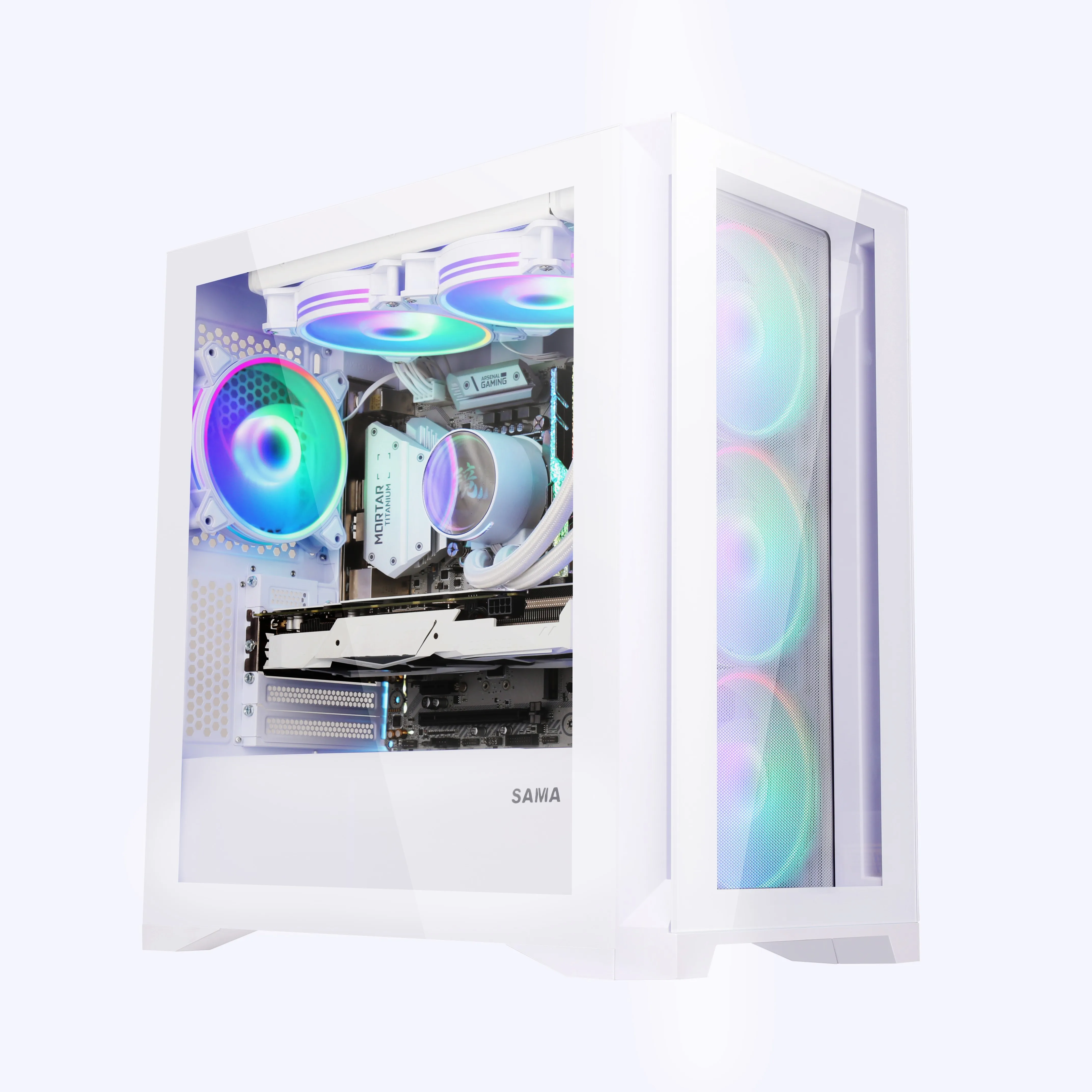 SAMA корпус из закаленного стекла itx SPCC 0,8 мм Корпус micro atx 4 слота PCI компьютерные корпуса и башни