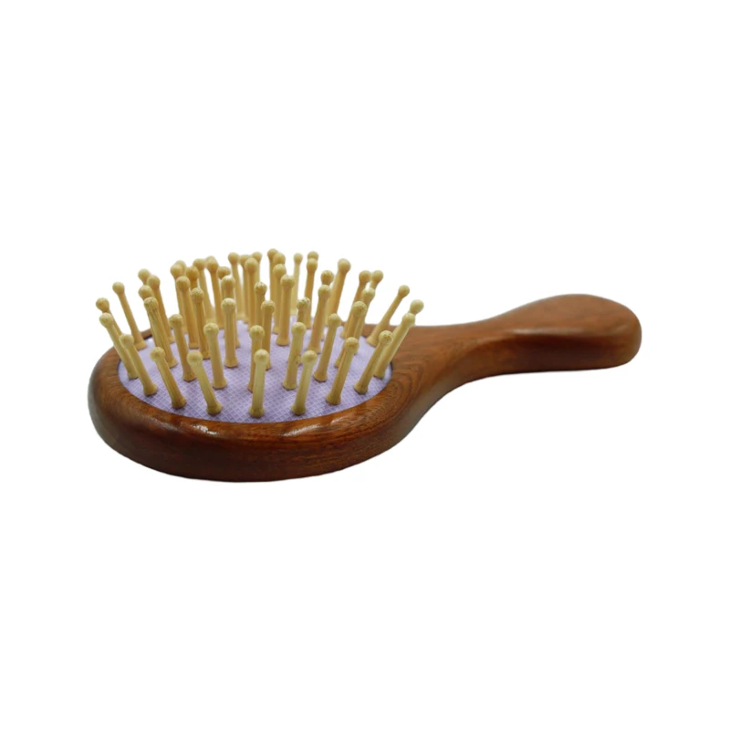 Custom Logo Hair Brush Nature Wooden Anti-Static Detangle Brush Hair Scalp Massage Comb Air Cushion Styling Tools for Women Men