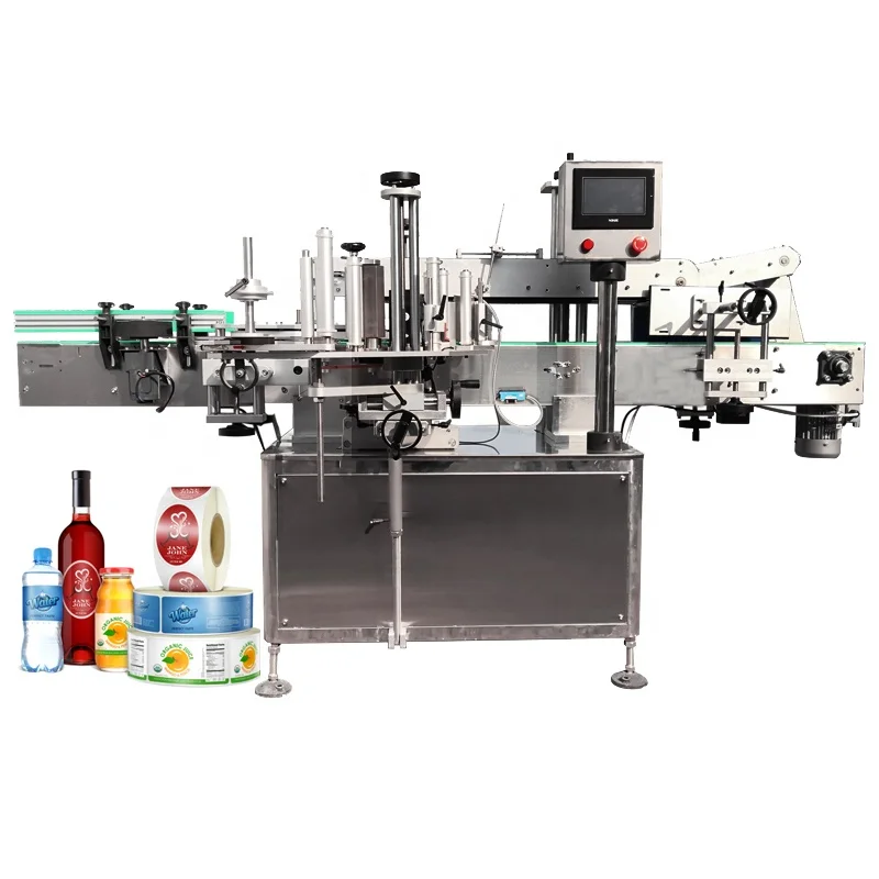 automatic vertical cooking ial Glass Jar Can Sticker Wine Water Bottle toilet cleaner plastics round bottle labeling machine