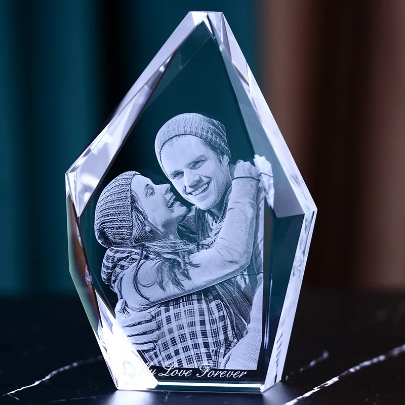 Custom Crystal Cube 3D Inner Carving Crystal Memorial Gift craft Crystal