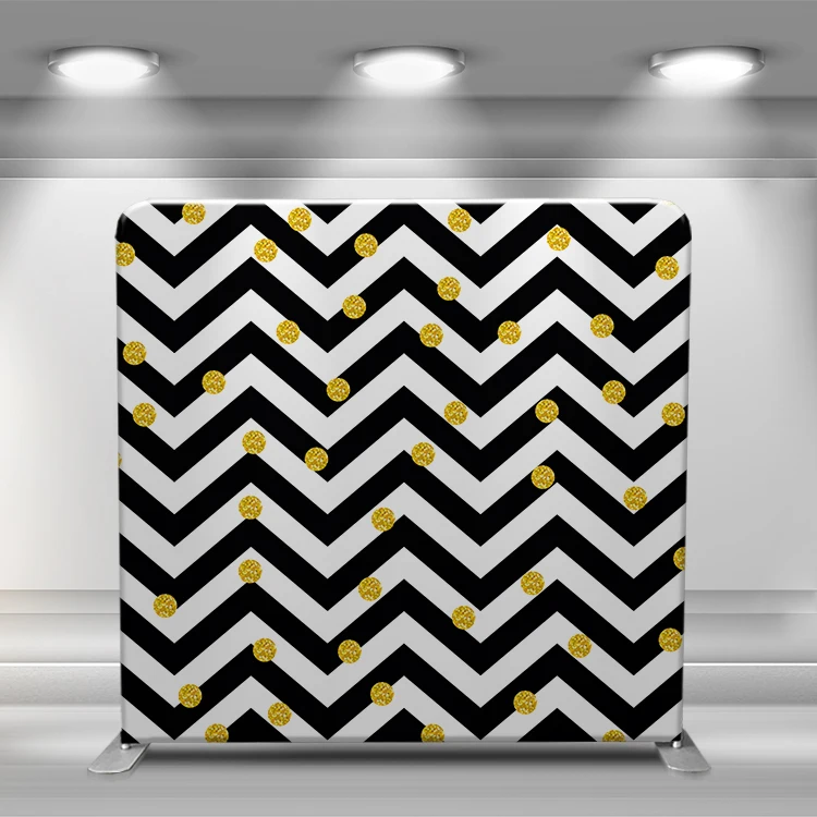 Portable high quality straight tension fabric white wall photobooth backdrop photography