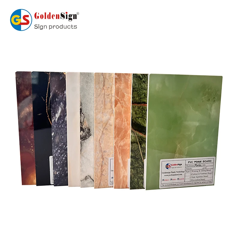 Goldensign top manufacturer high quality 1.5mm pvc marble sheet UV pvc glossy marble panel