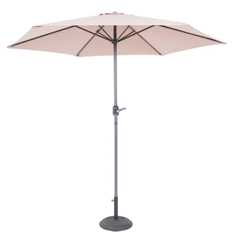 Wholesale Big Size Outdoor Balinese Parasol & Base Wood Pole Patio Umbrella for Garden Table for Restaurant Park or Beach