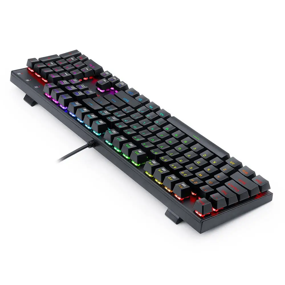 Hot Sale Redragon K565-RGB 104 Keys Office Computer Gaming RGB Backlight Red Switch USB Wired Mechanical keyboard