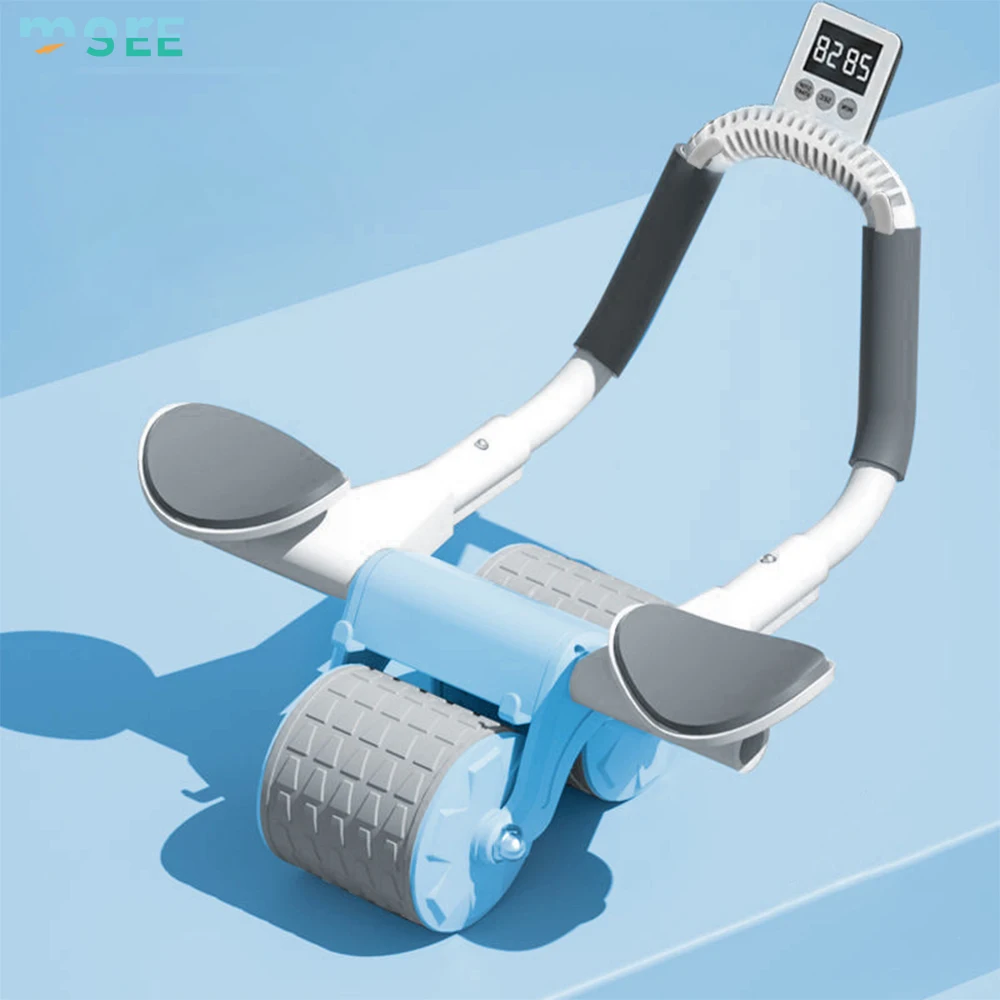 SeeMore Selection Abs Workout Dolly Core Strengthening Trainer Fitness Belly Training Timer Automatic Rebound Abdominal Wheel