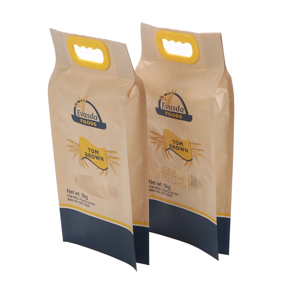 Wholesale White Empty Baking Maize Wheat Flour Packaging Kraft Paper Bag 1kg For Flour Packaging