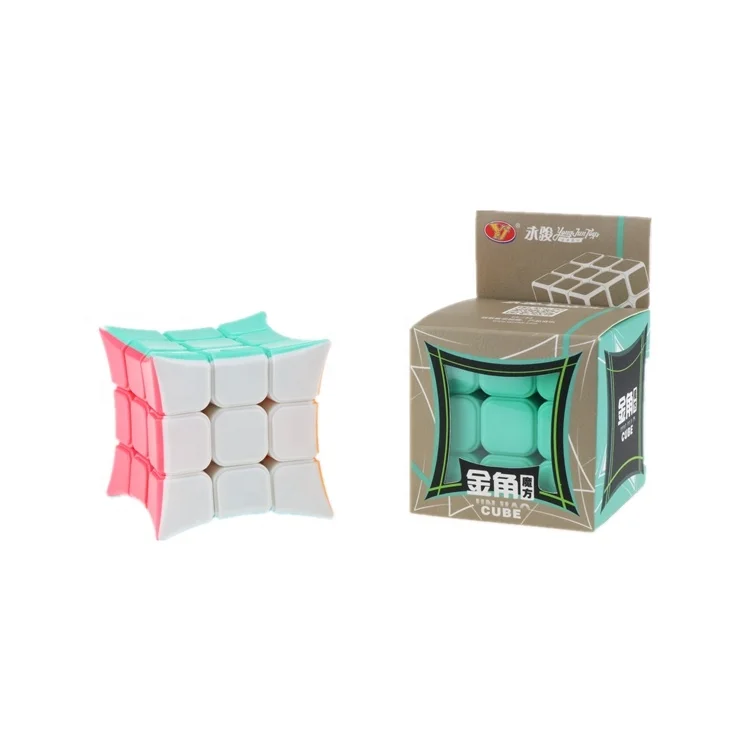 Yongjun Latest Cube King Corner Jinjiao Macaron Color Toys Professional Magic Puzzle Cube 3x3x3