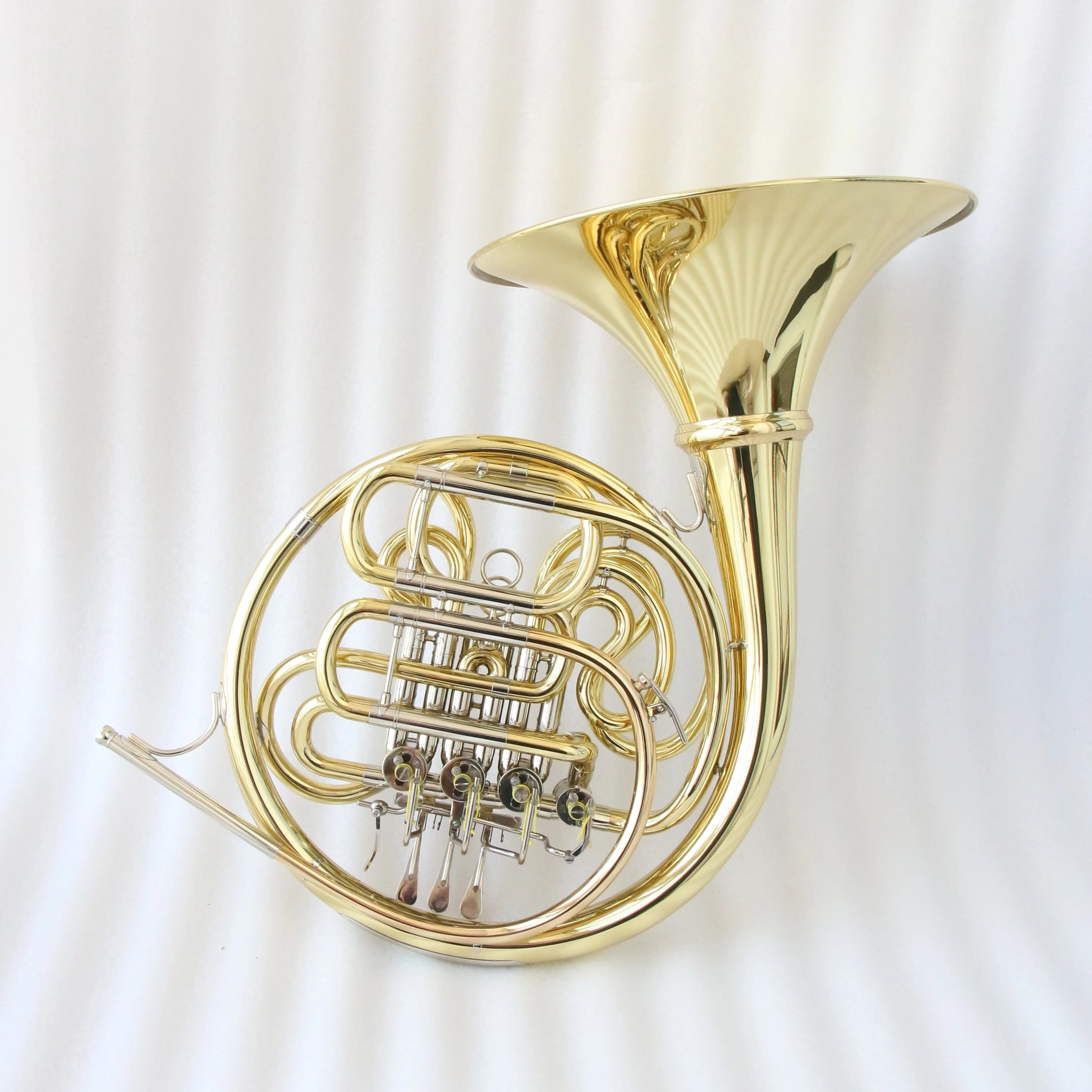Professional Big Size Separated Bell French Horn Clear Plate BB Tone 4-Key Double French Horn Factory Price French Horn