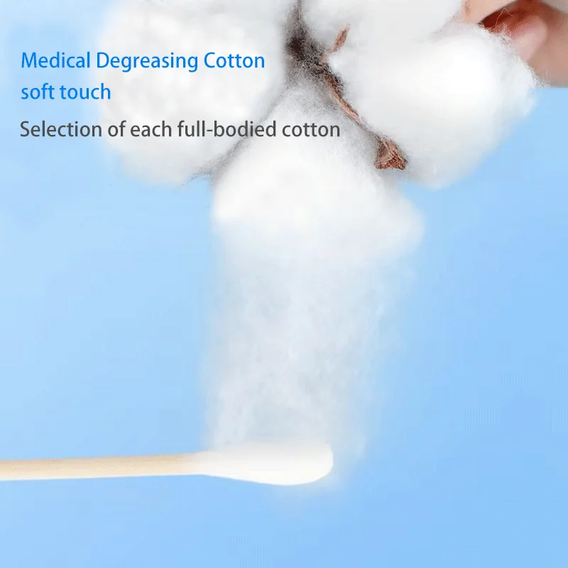 Sterile Gauze Swab with Bamboo Cotton Swabs for Medical Use