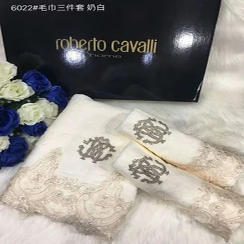 China Factory Embroidery Lace  Muslim Hand Towel And Bath Towel Sets