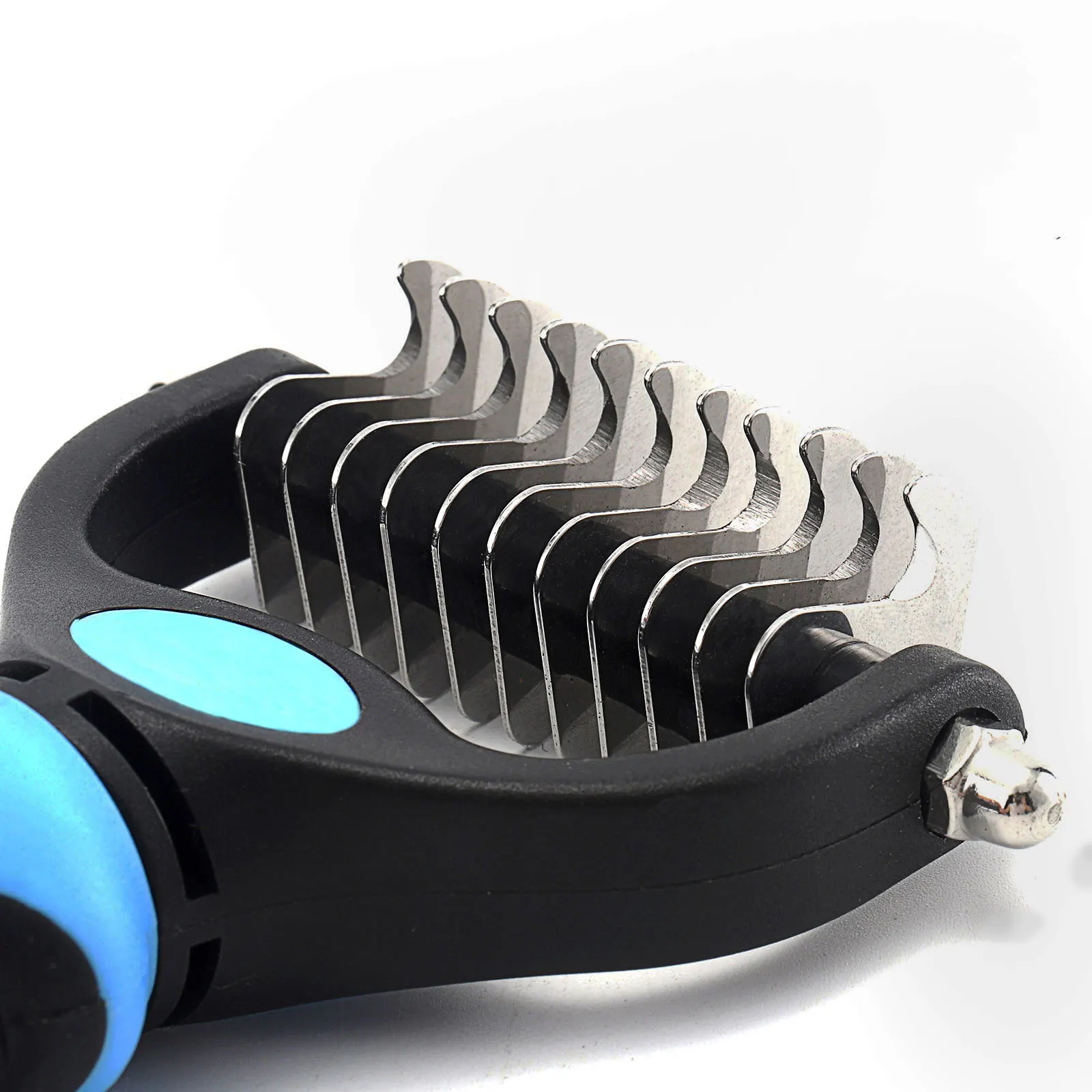 HGL HANBD PET Professional Designed stainless steel plastic pet grooming cleaning massage  hair finger fur remover comb  brush