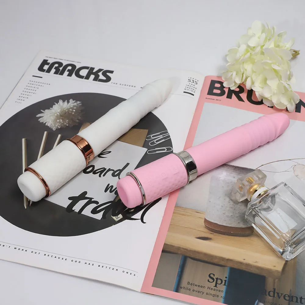 Wholesale Adult Products Heating Double Sided 10 Frequency Mode Sucking Telescopic Mini Vibrator For Women