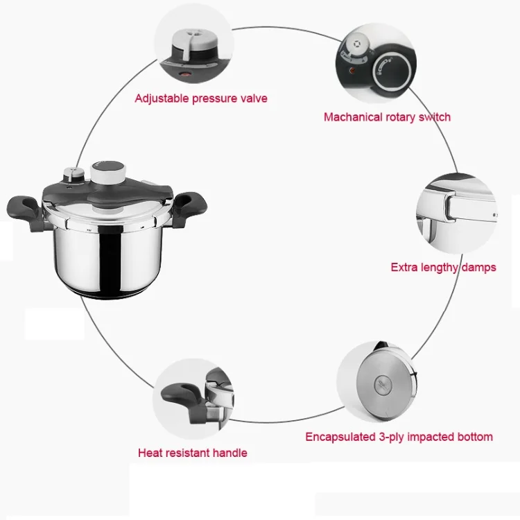 Manufacturer Best Selling Commercial Pressure Cooker Metal Steel Stainless electric pressure