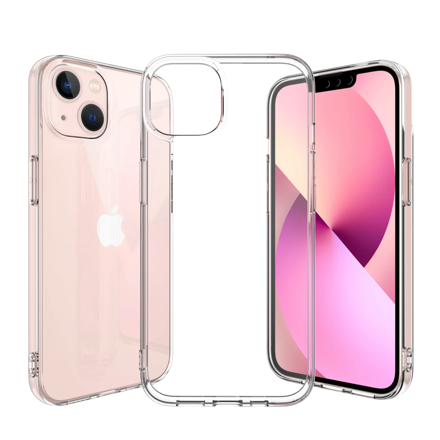 Wholesale Transparent TPU funda armor case shockproof Soft clear acrigel back cover For iPhone 14 case cover