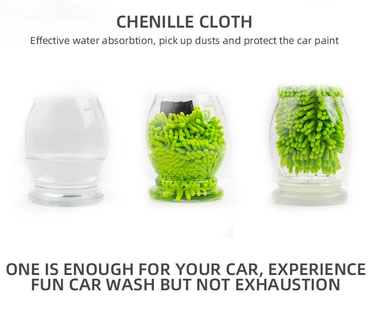 Car Cleaning Soft Bristle Car Brush With Long Handle, Chenille Car Wash Brush