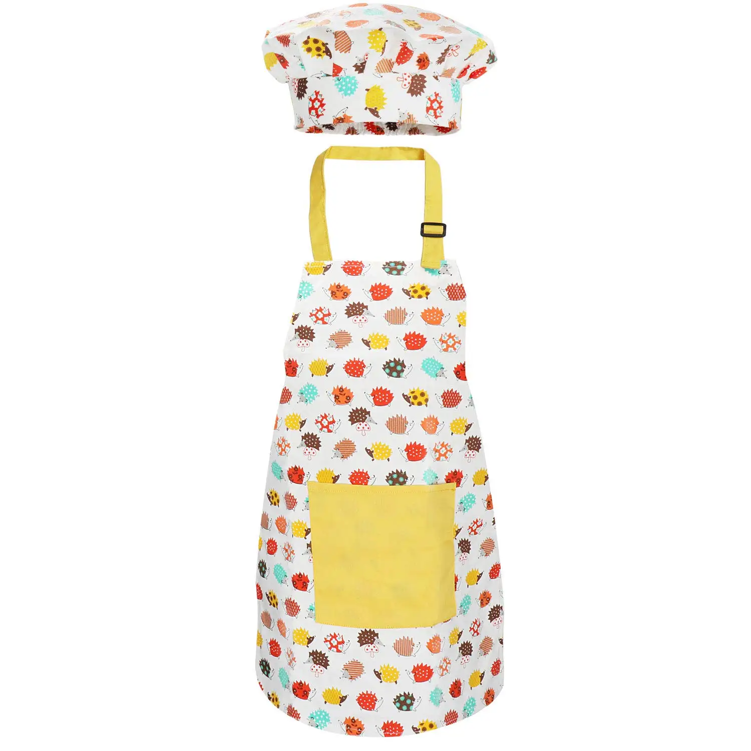 Cute Children Baking Aprons Cooking Baby Baking Aprons Kids Apron and Chef Hat Set