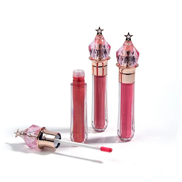 High Shine Lipgloss Wholesale Five-pointed Star Truncheon Tube Lipstick Vegan Lipgloss Base