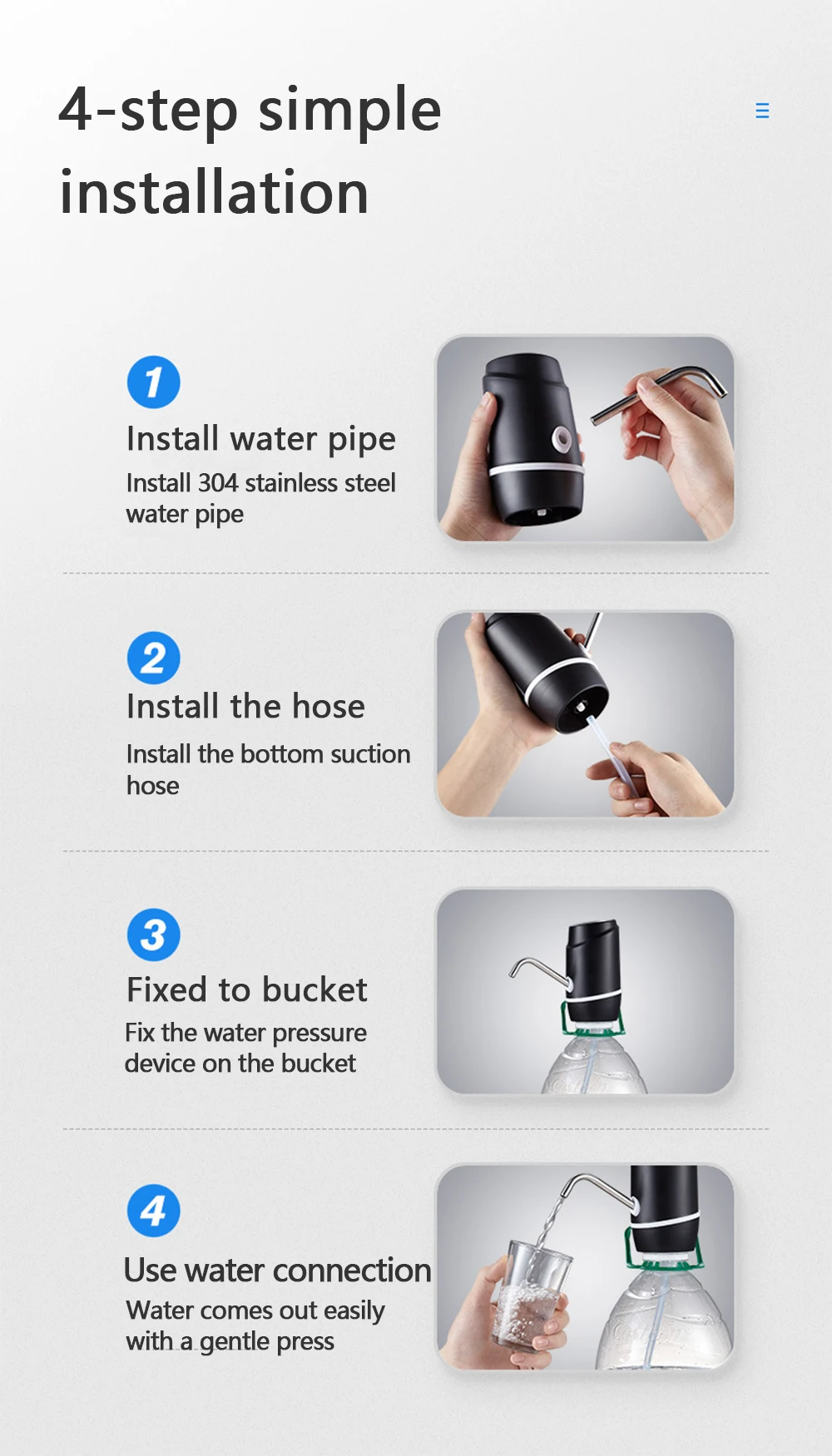 Free Sample Hot Selling Water Bottle Dispenser Pump Automatic Wireless Electric Drinking Water Pump For 5 Gallon Water Jugs