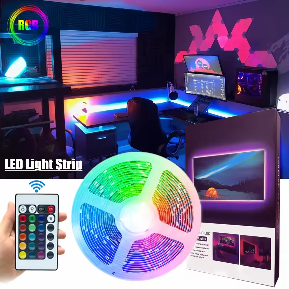 Joystar Waterproof 3M 5V 30LEDs/m RGBIC Strip Lights Smd 5050 USB Full Kit 1M 2M 3M 4M 5M Flexible TV Backlight Strip Lights