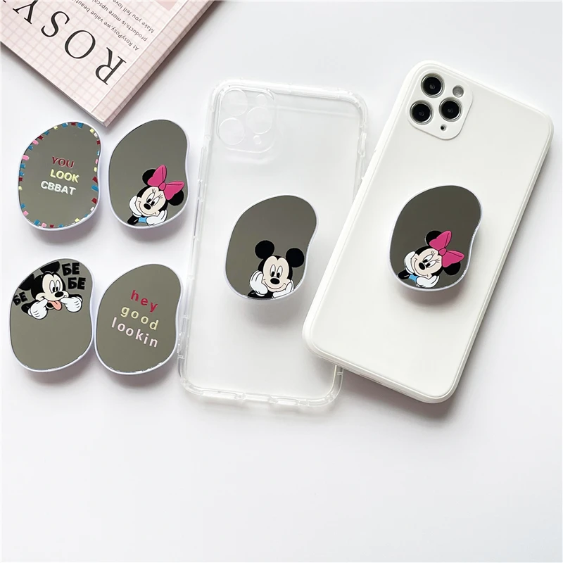 New Popular Mirror Phone Socket Eject Phone Grip Wholesale Mobile Phone Holder Stand With Mirror