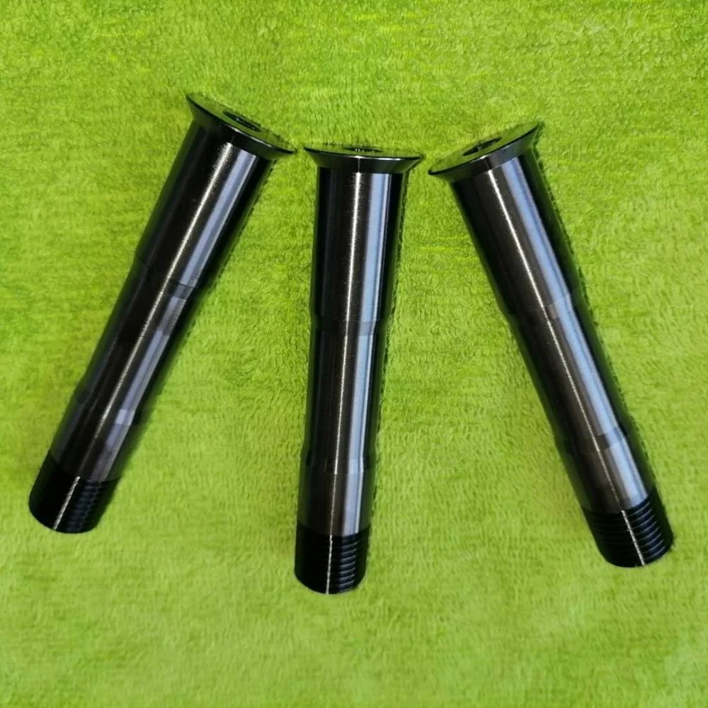 M15-P1.5x86 Fully Forged Ti6Al4V Titanium Countersunk Head Hollow Bolt in PVD Black Allen Hex Rolled Thread