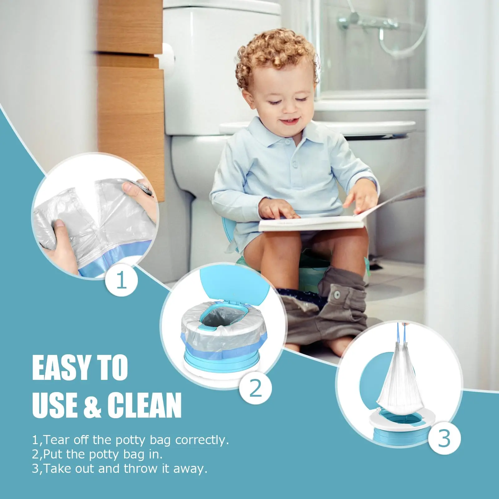 New Style Baby Safety Folding Portable Travel Potty Training Seat for Kids Travel Kids Safety Toilet Training Potty