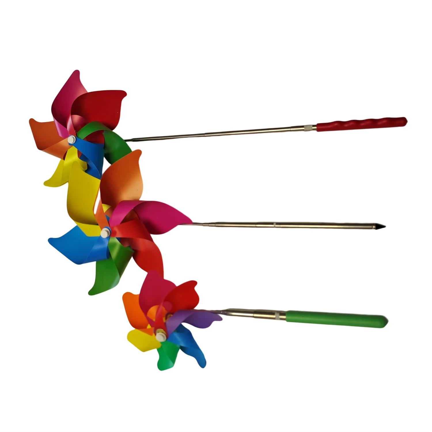 Custom stainless steel toys colorful small windmill