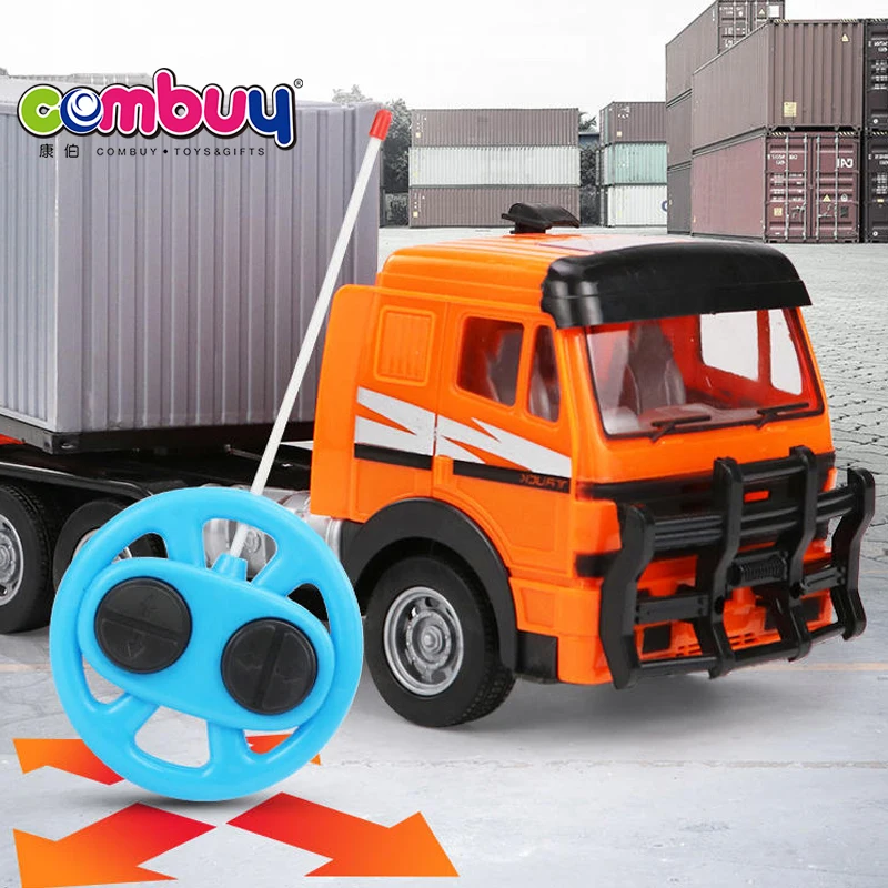 Electric lighting musical remote control game 4 channel model rc toy container truck