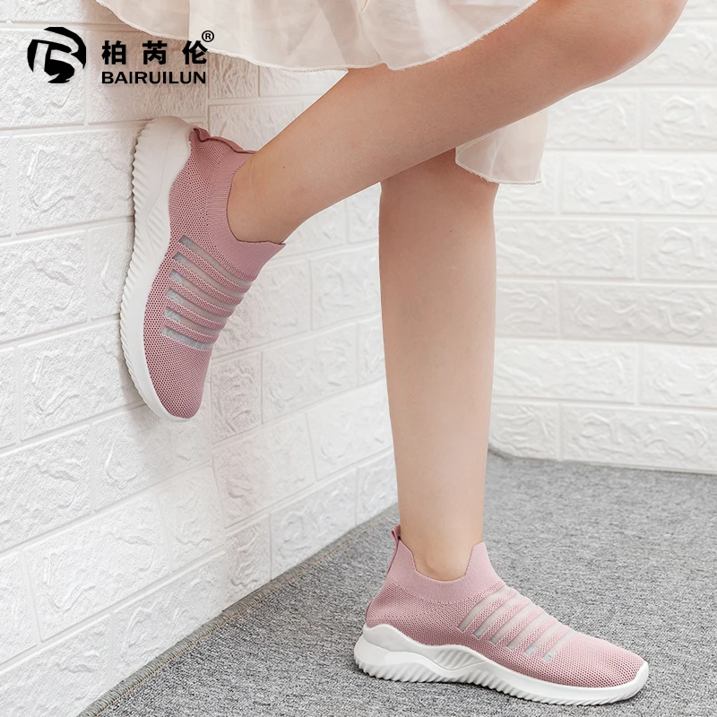 Bairuilun Zapatillas Deportivas y De Punto Para Mujer элегантная обувь для ходьбы женщин