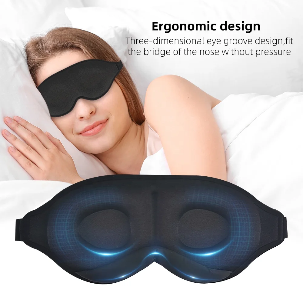 100% Blackout Sleep eyemasks for Women Men Zero Eye Pressure Eye Mask for Sleeping for Travel or Blindfold