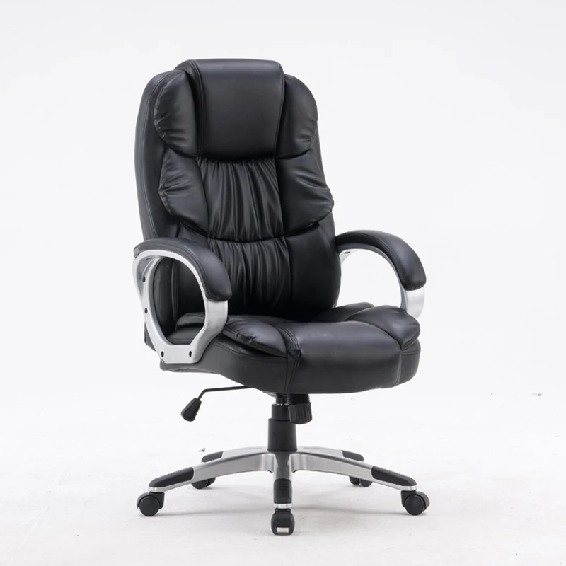 China Factory Directly Big And Tall Black Manager Swivel Leather Pu  Executive Office Chair