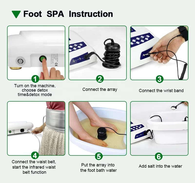 Effective Ionic Foot Detox SPA Feet Ionizer with CE Foot Detox Ionic Machine Foot Ionic Cleanse Machine