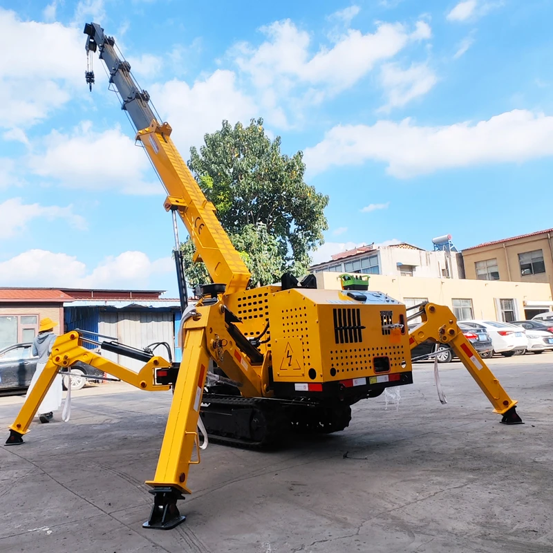 Ce Certified Automatic 3 Ton Spider Crane Electric Telescopic Spider Crane  Hydraulic Crawler Spider Crane for Building usage