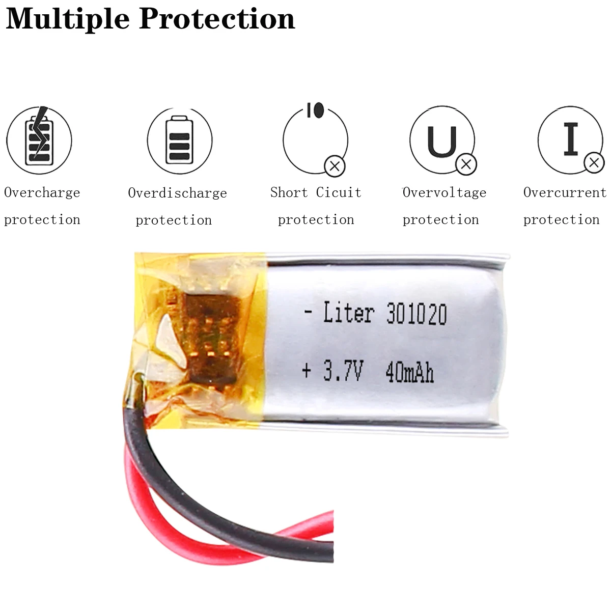 Литий-полимерный аккумулятор Smart watch mini 3 7 V 40mAh lipo 301020 для