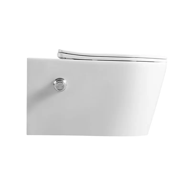 Wall Hung Toilet Rimless Toilet Bidet Spray Factory Elongated Ceramic Chaozhou One Piece Wall Mounted European 1 Set Hotel 180mm