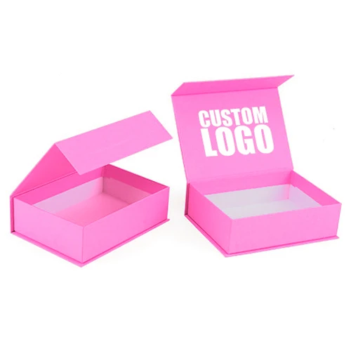 Custom logo size Foldable free design book shape boxes magnetic closure clothes food packaging folding Clamshell Gift Box