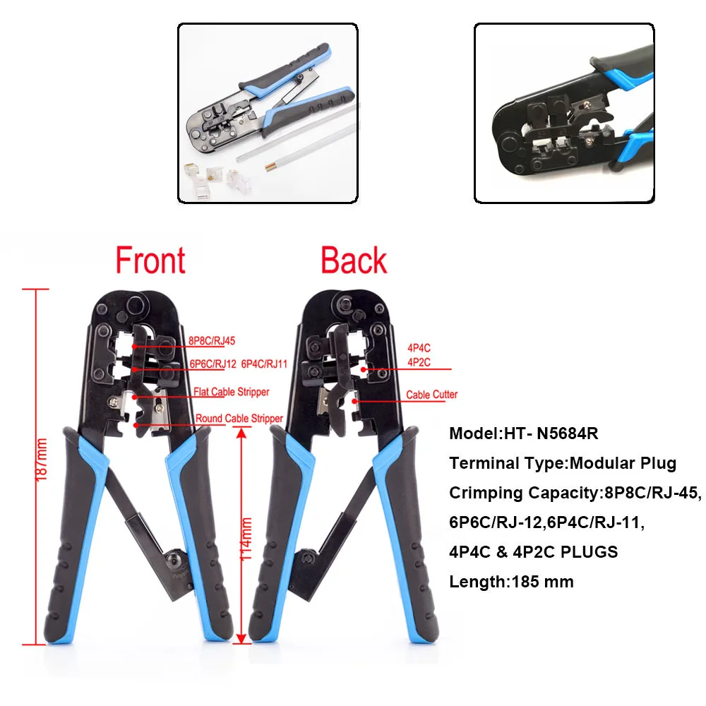 Tools Used In Networking HT-N5684R Hot Sale Modular Plugs Network Crimping Tool For rj45 rj12 rj11