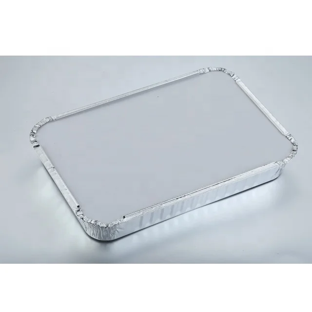 2L 31*21*4cm 6 portions Barquettes Alu Jetables Traiteur aluminium foil disposable food container with lids REC31214I-PS