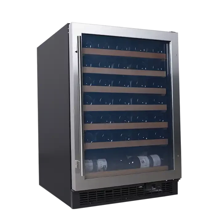 XW-160WE Dual Zone Frost Free Wine Cooler 148 Liters Built in Beverage Cooler Wine Cellar Cabinet Refrigerator