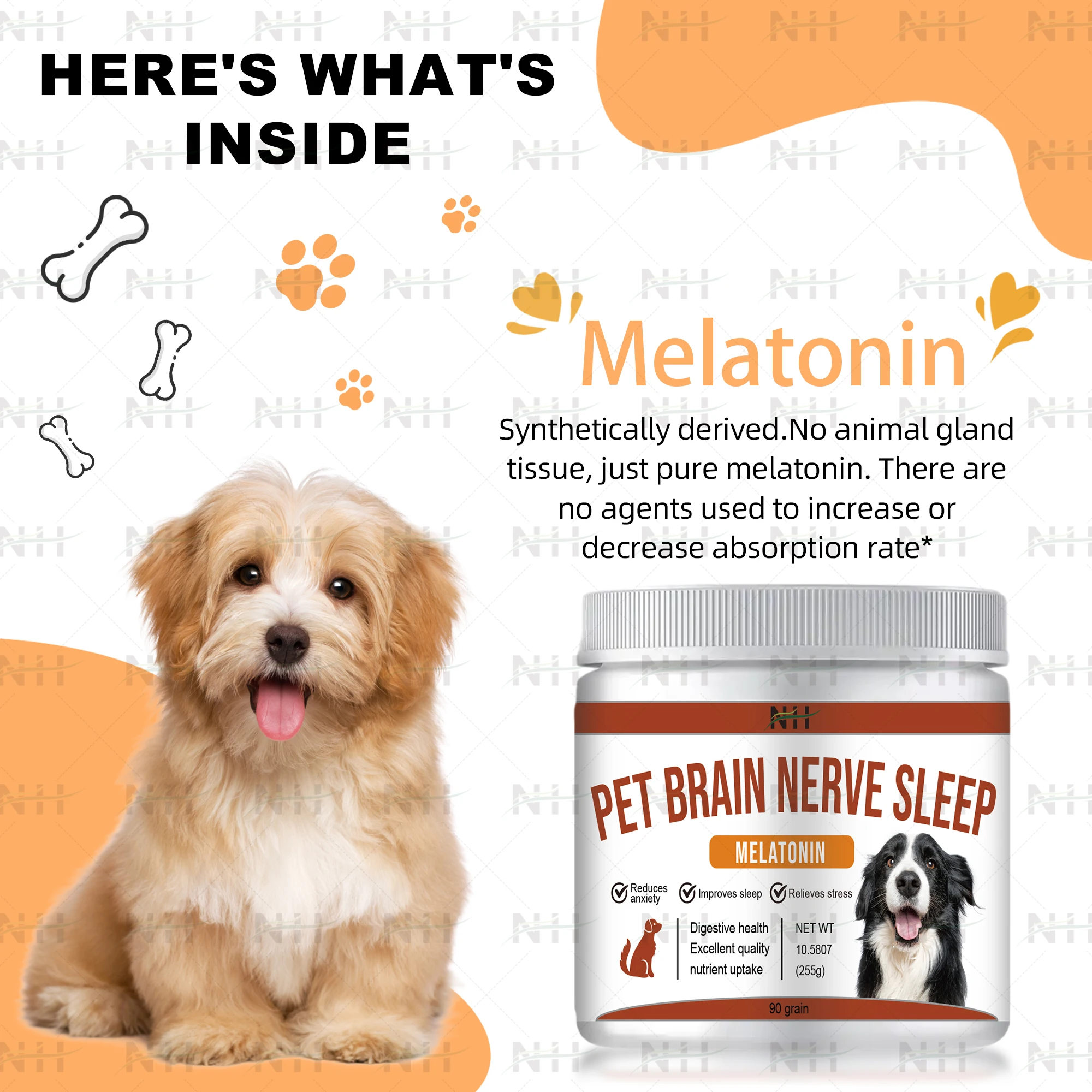 Sleep Chews for Dogs,Soothing Snacks for Stress & Dog Anxiety Relief ,Dog Treats for Separation Anxiety Relief for All Breeds