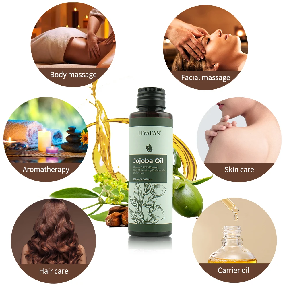 Wholesale Bulk Refined 100% Pure Organic Golden Color Cold Pressed Hair Oil Skin Moisture Jojoba Oil