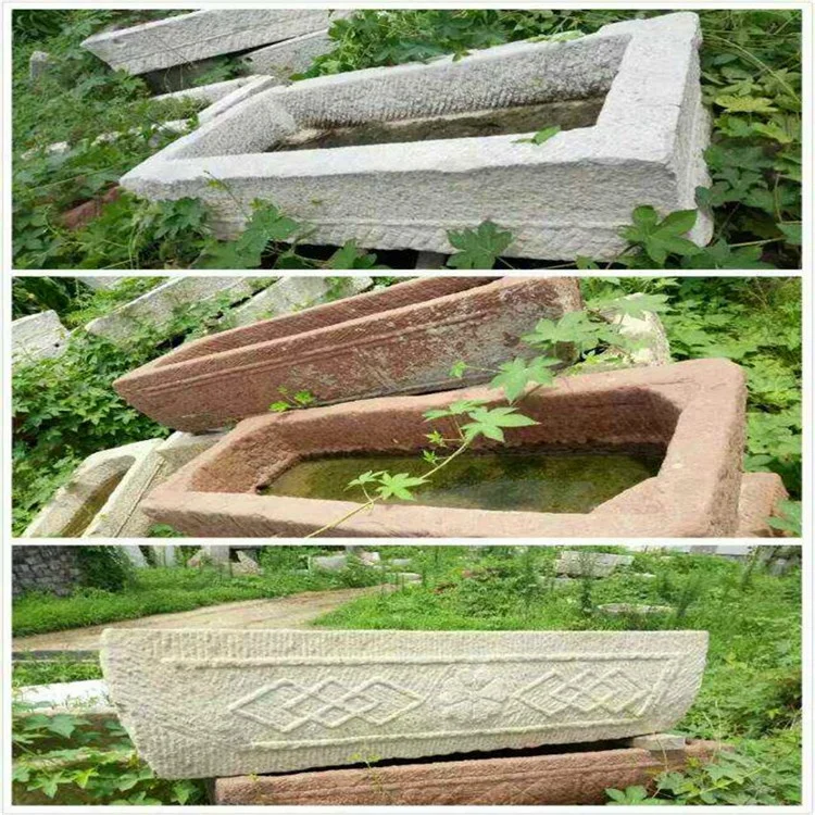 big rectangular water trough antique stone trough