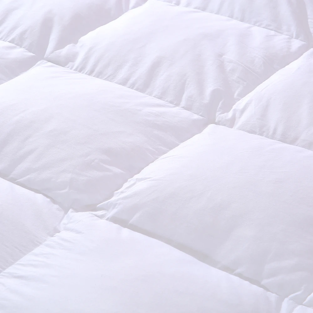 100% cotton fabric cover white duck down feather mattress topper for five star hotels