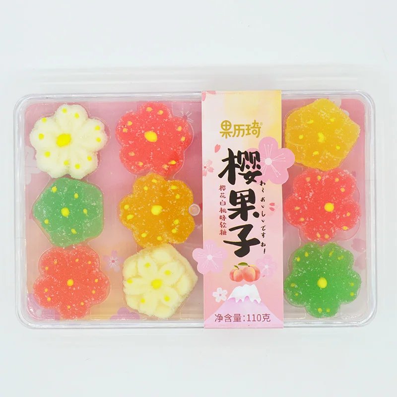 Factory Wholesales Popular Shape Decorations Strawberry Marshmallow Delicious Fruit Cherry Flavored Soft Candy