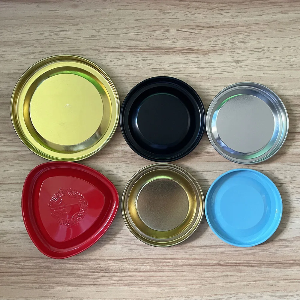 Good Quality Tinplate Plug Metal Cover Bottom for Cylinder Cardboard Tube Packaging