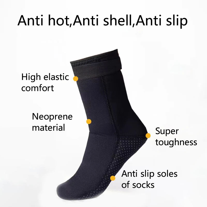 neoprene yellow swimming socks  Fast Drying Comfortable Breathable Swimming Snorkeling Wetsuit 5mm 3mm Neoprene Socks diving